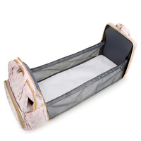 Sac à dos de maman tendance avec berceau Sac à dos pour bébé avec couches Grande capacité Sac à couches pour bébé avec lit Sac à dos de maman personnalisé avec pare-soleil