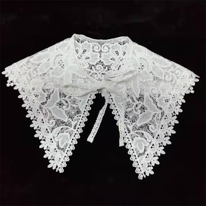 Patrón de <span class=keywords><strong>cuello</strong></span> <span class=keywords><strong>falso</strong></span> para <span class=keywords><strong>mujer</strong></span>, parche decorativo de flor hueca, ropa para <span class=keywords><strong>mujer</strong></span>, <span class=keywords><strong>cuello</strong></span> - Product Image 1