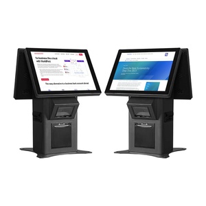 OEM ODM 18.5 21.5 Desktop Kiosk Dual Touch Screen <b>Printer</b> Pos Self Service Kiosk - Product Image 2