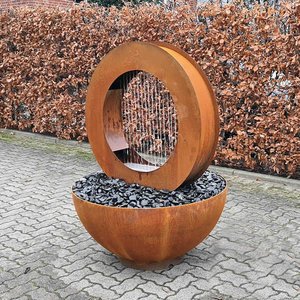 Adornos de Jardín, Fuente de Agua de Acero, Ideas para Fuentes de Agua, Fuente de Metal para Jardín - Product Image 1