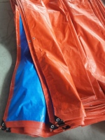 Lona Resistente al Desgaste de Doble Color para Camiones y Camionetas Ligeras, Naranja por Fuera y Azul Cielo por Dentro