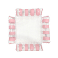 Fauteuil flottant gonflable Mart 104 cm en PVC transparent à paillettes, transat de piscine, hamac aquatique avec siège en filet pour adultes et enfants