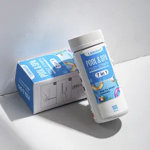 100pcs/chai 7 trong 1 nước uống Spa Aquarium chất lượng nước hồ bơi nước thử nghiệm Kit kiểm tra Dải thử nghiệm giấy