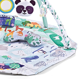 2023 Nieuwe Aankomst 4-In-1 Baby Spelen Gym Activiteit Gym Ballenbak Verdikking Buiktijdmat Met Zintuiglijke Speelgoedmat Voor Baby - Product Image 6