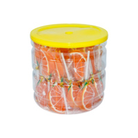 Factory Wholesale Orange Slice Shape Lollipop Halal Fruit Flavored Sweet Hard Candy