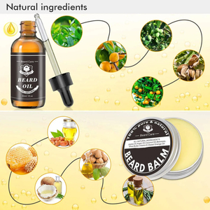 ชุดเซรั่มบำรุงเคราออร์แกนิกแบบขายส่ง แบรนด์ส่วนตัว สำหรับผู้ชายผิวสี ชุดอุปกรณ์ดูแลและตกแต่งเครา พร้อมกล่องแบบกำหนดเอง ชุดเร่งการเจริญเติบโตของเครา - Product Image 5