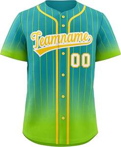 Tontons Factory Custom Transferencia de calor Impreso Transpirable Tallas grandes Camiseta de béisbol Azul Unisex Antibacteriano Secado rápido - Product Image 4