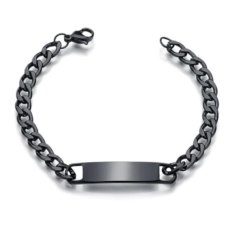Bracciale con ciondoli curvi neri