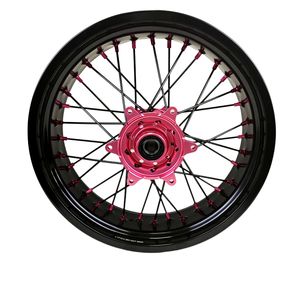 Juego de ruedas Pink Hubs Fit KT M EXC YZF 16/17, llantas rosas, Super motocicleta Motard Dirt Bike Pit Bike Wheels - Product Image 5