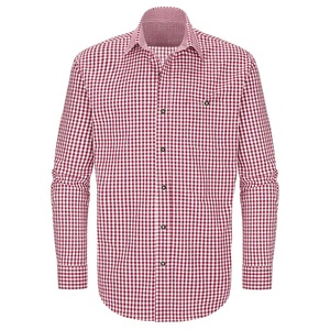 Chemises traditionnelles bavaroises pour hommes, personnalisables OEM, à carreaux, pour Lederhosen Oktoberfest - Product Image 1