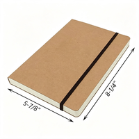 Cuaderno de Dibujo 2026 A5, Tapa Dura de Papel Kraft, Páginas en Blanco, con Banda Elástica, Diario de Dibujo para Artistas, Ecológico, Personalizable
