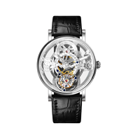 Design de luxe Seagull Tourbillon Montres Mouvement Automatique Logo Personnalisé Phase De Lune Montres Tourbillon Squelette Montre