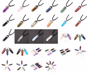 Ciondolo alla Moda in Quarzo Rosa, <span class=keywords><strong>Gioielli</strong></span> con Pendenti a Punta di Cristallo Curativo - Product Image 2