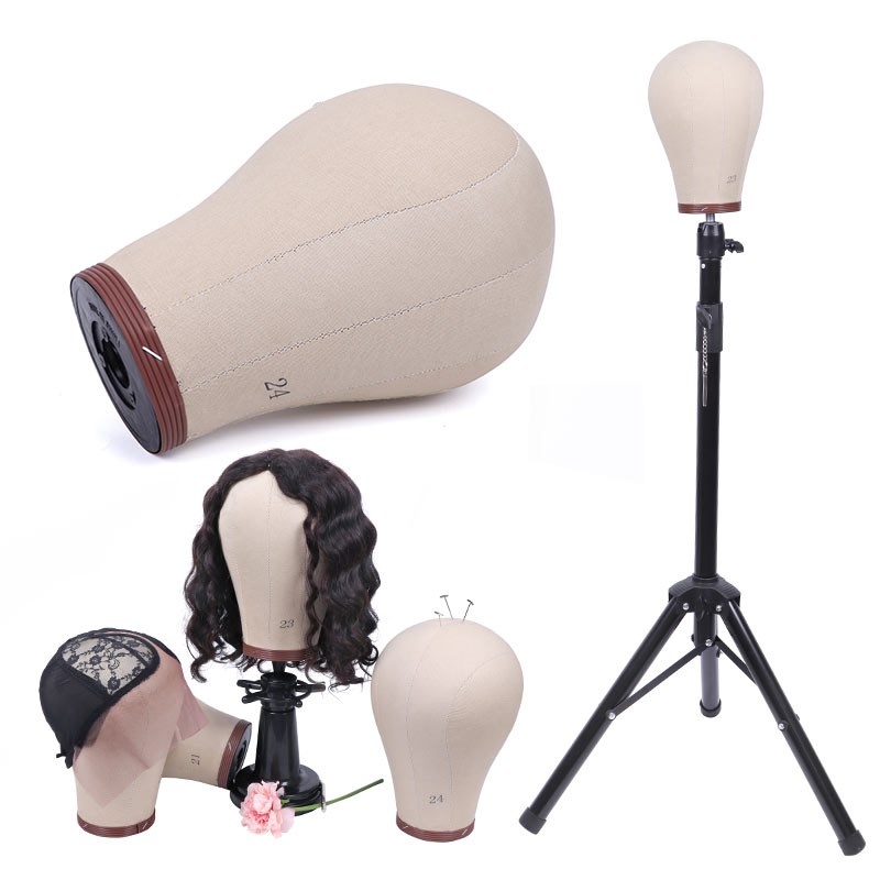 125 см холст головки блока для дисплея париков по самой низкой манекен парик Регулируемая подставка делает комплект для укладки волос манекен 21-25 ''дюйма отображения парики набор