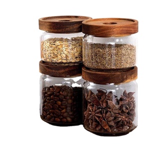 Thiết Kế Cổ Điển Thủy Tinh Lưu Trữ Jar Với Thực Phẩm An Toàn Kín Nắp Cho Cà Phê Đậu Gạo Đường Lưu Trữ Khác Nhu Cầu - Product Image 1