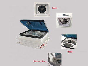 Ventilateur de ventilation lucarne RV ventilation bidirectionnelle lumière led ventilateur d'échappement fenêtre de toit de voiture <span class=keywords><strong>trappe</strong></span> de toit rv avec filet anti-mouches - Product Image 6