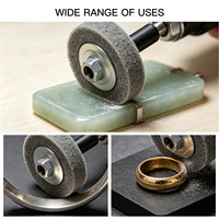 Boasta – Roue de polissage en fibre non tissée de 3 pouces, 75 mm, avec trou de 10 mm, pour la finition des surfaces métalliques et la fabrication de bijoux