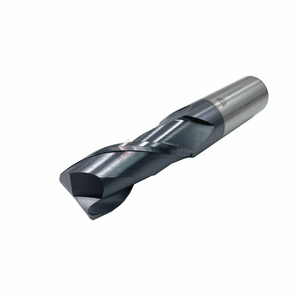 Fresa de Carburo de 2 Filos con Recubrimiento TIALN 45/50HRC D20*45*150L - Product Image 1