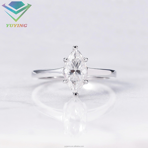 แหวนทองคำแท้ 10k/14k ประดับเพชรทรงมาร์คีส์ 0.5/1/1.5 กะรัต เพชรเพาะเลี้ยงในห้องปฏิบัติการ CVD พร้อมใบรับรอง IGI แหวนแต่งงานสุดหรูสำหรับผู้หญิง แหวนสั่งทำพิเศษ - Product Image 2