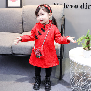 Ropa de Invierno para Niños, Vestido de Lana de Manga Larga para Niñas, Ropa de Año Nuevo de China - Product Image 3