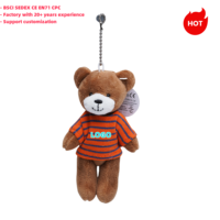 2025 jouets chauds pour enfants mini ours en peluche personnalisé avec t-shirt peluche porte-clés jouet personnalisé porte-clés en peluche animal jouet