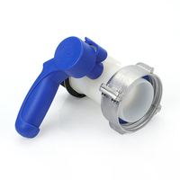 Válvula de Mariposa IBC de 2 Pulgadas E62-1 E75-1 con Collar de Aluminio PP Manual DN40 DN50 para Químicos, Petróleo, Gas e Industria