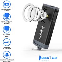 Lampe torche EDC en alliage d'aluminium sur mesure, mini porte-clés LED rechargeable, étanche IP65, 500 lumens, garantie 5 ans