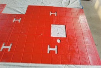 Tapis de table rotative robuste anti-fatigue en polyuréthane avec clous en acier pour utilisation en forage sur plateformes offshore, découpe et moulage, Chine