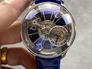 Nouvelle montre de luxe Mossinate cadran en diamant Astronomia Tourbillon en acier inoxydable 42mm cristal de saphir montre mécanique pour hommes - Product Image 2