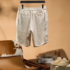 Pantaloncini <span class=keywords><strong>Cargo</strong></span> Estivi Traspiranti in <span class=keywords><strong>Lino</strong></span>, Multi-Tasca, Casual, da Palestra, per Uomo, 5 Pollici, Personalizzabili con Logo - Product Image 2