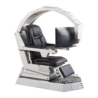 IW-R1 Zero Gravity Recline Workstation Chair IW IR GIMI COCKPIT VR Gaming Rig, Works Triple Monitor Tilting Imperator