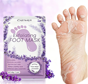 ALIVER Masque chaussette exfoliant et adoucissant personnalisé à la lavande pour les pieds, masque exfoliant naturel à la lavande pour les pieds - Product Image 1