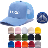 Casquette Trucker Unie à 5 Panneaux en Sergé de Coton avec Logo Personnalisé Brodé ou Imprimé et Fermeture Snapback