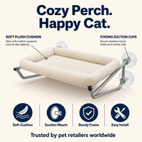 Hamac de fenêtre pour chat à ventouse, lit pour chat, plateforme de relaxation et de bain de soleil, mobilier pour chat gain de place, vente en gros pour l'intérieur