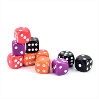 Cube de jeu de dés en plastique avec coins arrondis en acrylique personnalisé