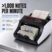 Compteur de billets LED 03E avec détection UV MG IR MT, double empileur frontal, machine de comptage automatique de billets pour banque