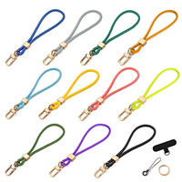 Cordón de poliéster con hebilla metálica de colores, accesorio espaciador para teléfono, llavero ajustable para teléfono, multifuncional, moderno y minimalista