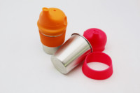 Bouteille d'eau en acier inoxydable de 10 oz sans BPA avec logo personnalisé, biberon pour enfants, tasse à eau avec embout en silicone et manchon de protection – Vente en gros