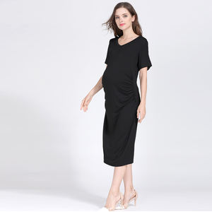 <span class=keywords><strong>Robe</strong></span> de maternité d'été <span class=keywords><strong>grande</strong></span> <span class=keywords><strong>taille</strong></span> à manches courtes, douce, ample et respirante pour femmes enceintes, tailles S-3XL - Product Image 5
