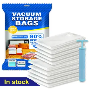 Вакуумные пакеты для вакуумной упаковки, комбинированные пакеты для сохранения пространства, для путешествий, электрические, 10 шт.