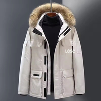 Blouson Bomber à Capuche Homme Femme Streetwear Hiver Vêtement de Travail Épaissi Chaleur Anti-Froid Remplissage Streaming en Direct Dropshipping