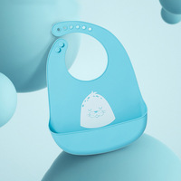 Bavoirs bébé en silicone écologiques sans BPA BABY PARK BPF271 2025, imperméables, ajustables avec fermeture à bouton-pression pour bébés et tout-petits