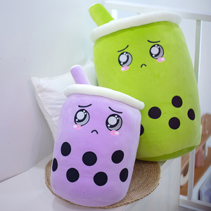 27.5 ''Happy & Angry Soft Stuffed Kawaii Milk Tea Cup Plushie pour filles Emotional Big Boba Plush Toy - Product Image 2