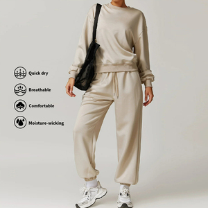 Ensemble de survêtement de sport pour femme, nouveau design 2024, de haute qualité, sweat-shirts à capuche, vêtements de <span class=keywords><strong>jogging</strong></span>, ensemble 2 pièces pour femme - Product Image 3