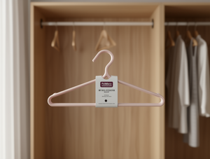 Appendiabiti in plastica Pallabaca, 8 pezzi, leggeri, antiscivolo, rettangolari, con gancio, per guardaroba, design minimalista - Product Image 2