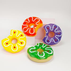 Оптовая продажа от производителя: Милая игрушка-жевалка для собак в форме пончика, интерактивная пищащая игрушка для собак, доступна в различных цветах - Product Image 4