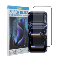 Protection d'écran en verre trempé anti-rayures de haute qualité pour iPhone 16 17 Pro Max