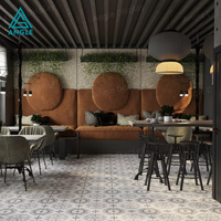 Comptoir de réception de café LED sur mesure de luxe, comptoir de bar de café de luxe avec dessus en marbre pour magasin de détail commercial
