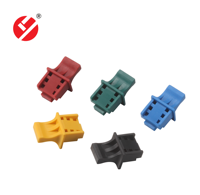 LIYUAN LY-QT017-B Cache-poussière réutilisables en PVC RJ45 et bouchons d'obturation pour la protection des ports Ethernet LAN (Couleurs Noir Rouge Bleu Jaune)