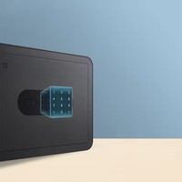 Hot pour Xiao mi Mi Coffre-fort intelligent avec reconnaissance d'empreintes digitales par semi-conducteurs, plaque en acier anti-perçage, fonctionne avec l'application Mi Home